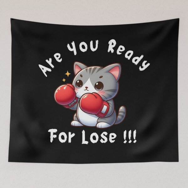 Item preview, Cute Boxing Cat - Fighter Cat Wearing Boxing Gloves designed and sold by MR-Artist24.