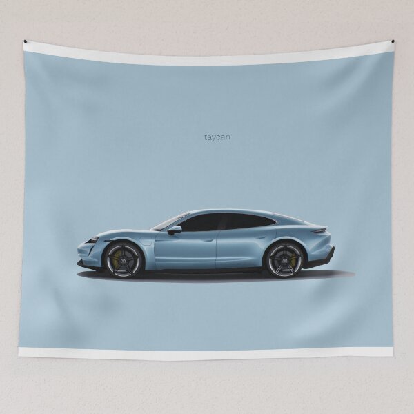 Item preview, Frost Baby Blue Porche Taycan designed and sold by Brenda Boudaie.