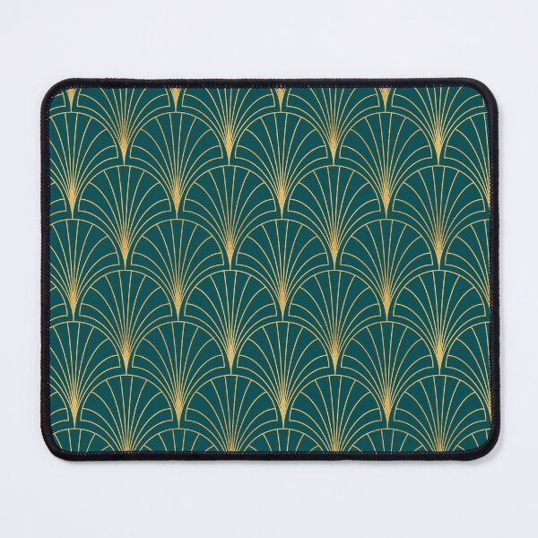 Item preview, Dark Turquoise Art Deco Shell Pattern designed and sold by ALaJosie.