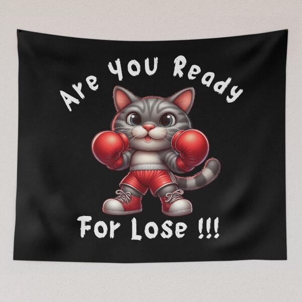 Item preview, Cute Boxing Cat - Fighter Cat Wearing Boxing Gloves designed and sold by MR-Artist24.