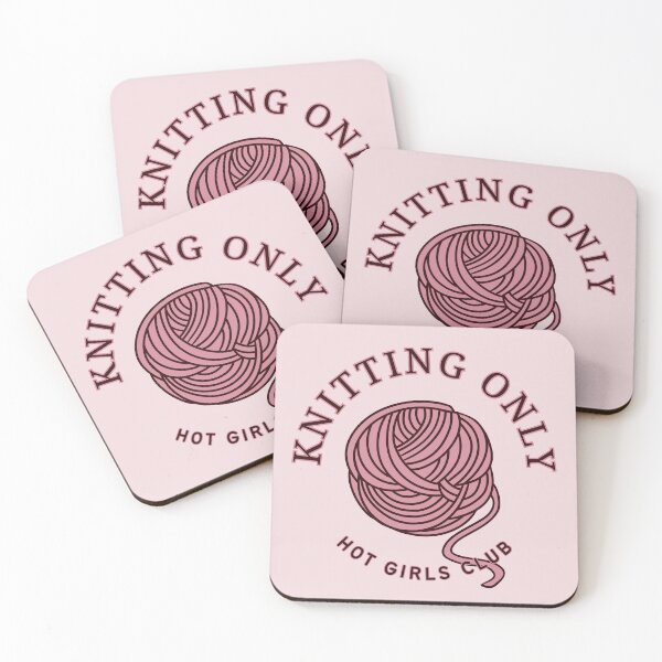 Item preview, Knitting Only Hot Girls Club designed and sold by AJdodd.