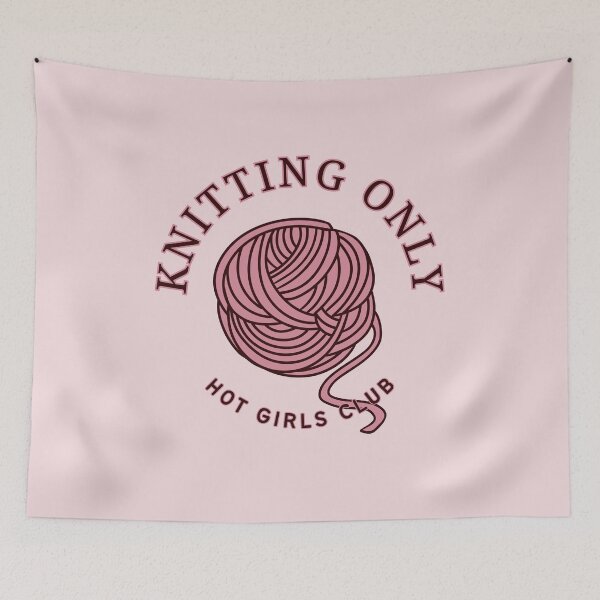 Item preview, Knitting Only Hot Girls Club designed and sold by AJdodd.