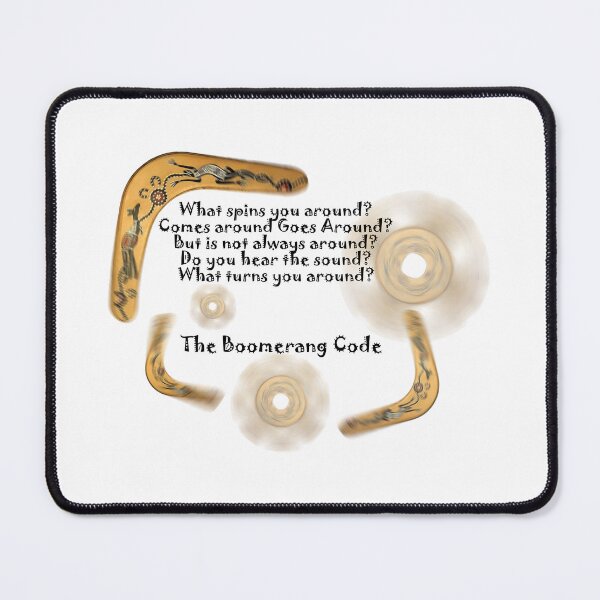 Item preview, The Boomerang Code Riddle Black Text designed and sold by LightonZ.