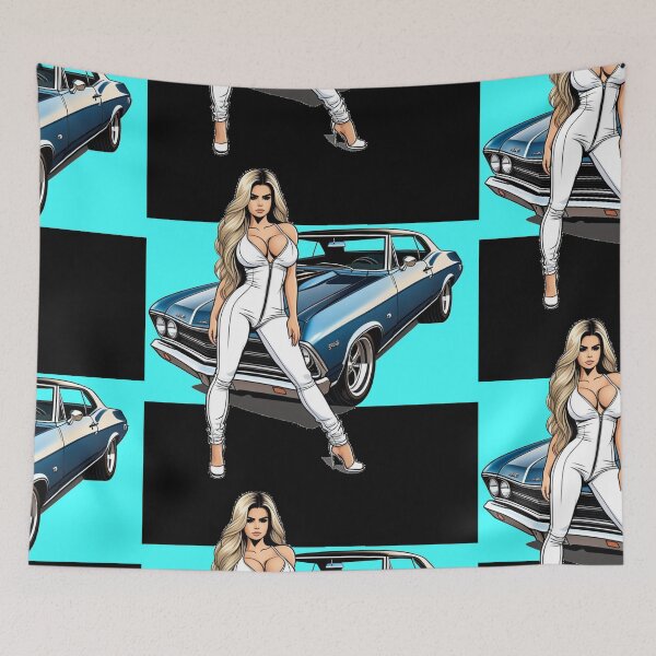 Item preview, Coches musculosos, chicas 2 designed and sold by RallyToon.