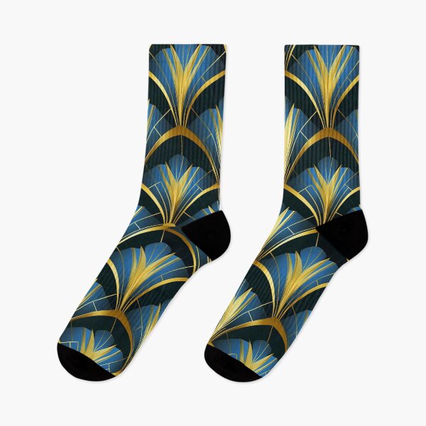 Item preview, Elegant Blue And Golden Hues Art Deco Pattern designed and sold by DEC02.