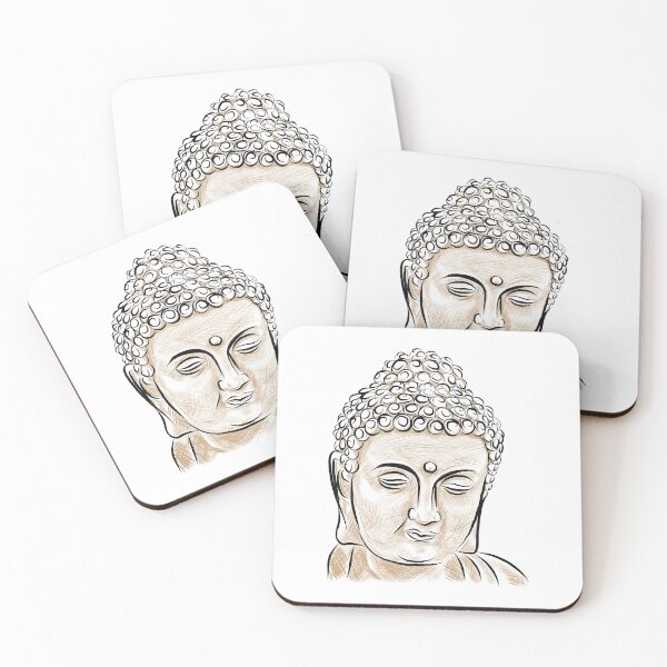 Item preview, Buddha Bust Portrait Sketch designed and sold by TibetanTreasure.