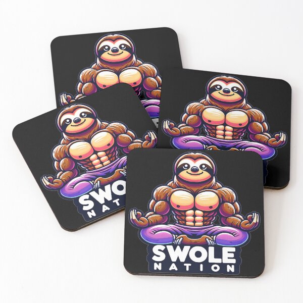 Item preview, Meditative Muscle Sloth Fitness Emblem designed and sold by NovaGenArt.