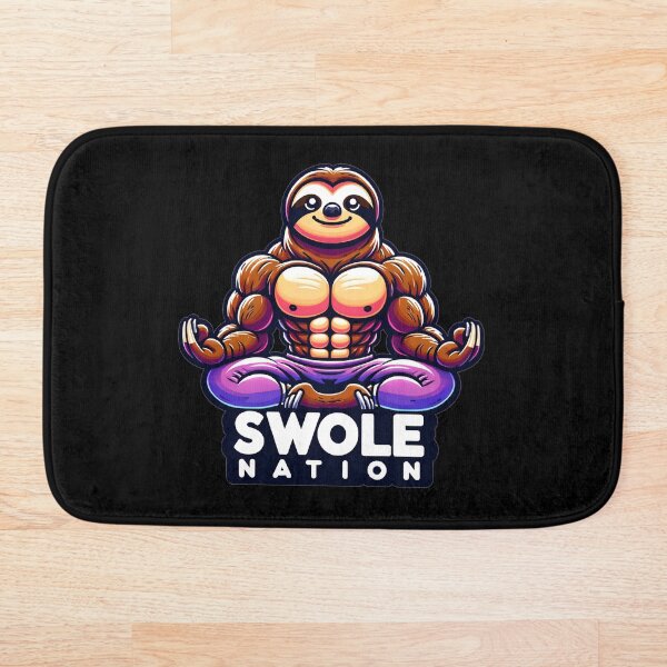 Item preview, Meditative Muscle Sloth Fitness Emblem designed and sold by NovaGenArt.