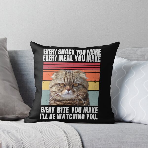 Item preview, Distressed Retro Stripe Exotic Shorthair Cat Funny Sticker - I'll Be Watching You Apparel Essentials designed and sold by CanvasThread.