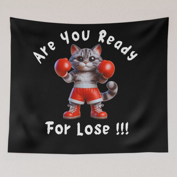 Item preview, Cute Boxing Cat - Fighter Cat Wearing Boxing Gloves designed and sold by MR-Artist24.