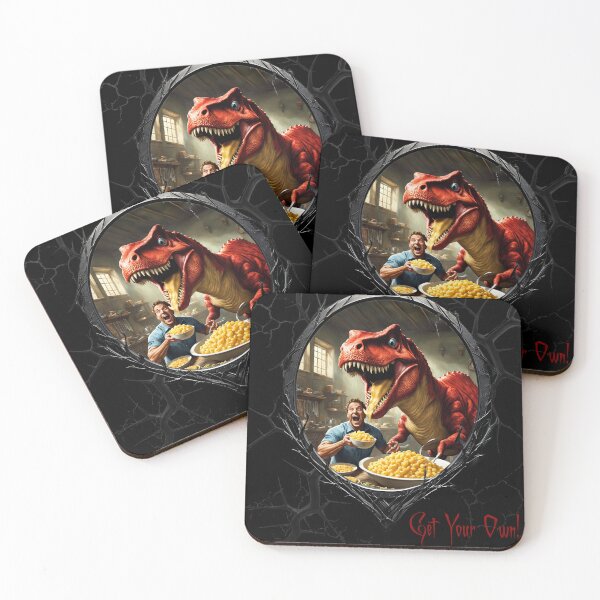 Item preview, Macaroni & Cheese & a greedy dinosaur designed and sold by FatCatStudios.