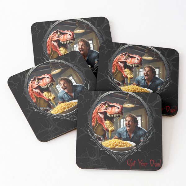 Item preview, Macaroni & Cheese & a greedy dinosaur designed and sold by FatCatStudios.