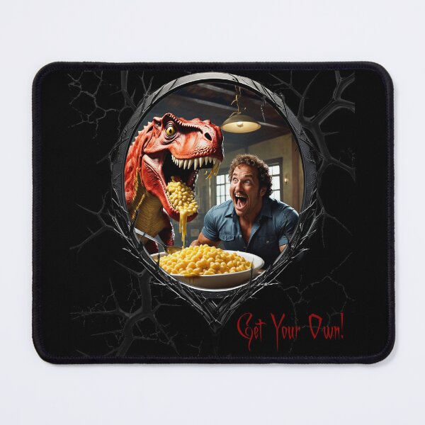 Item preview, Macaroni & Cheese & a greedy dinosaur designed and sold by FatCatStudios.