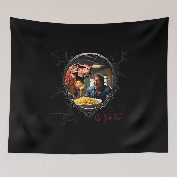 Item preview, Macaroni & Cheese & a greedy dinosaur designed and sold by FatCatStudios.