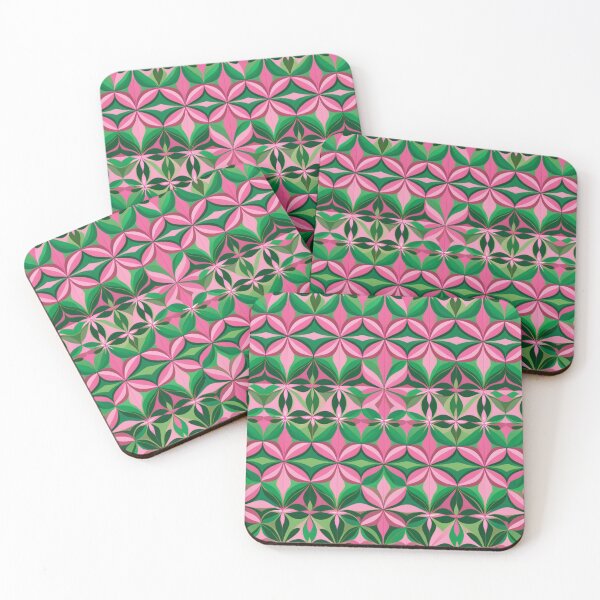 Item preview, Vibrant Afrocentric Geometric Pattern: Pink and Green Symmetrical Design designed and sold by CulturalTales.