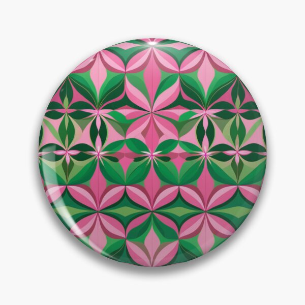 Item preview, Vibrant Afrocentric Geometric Pattern: Pink and Green Symmetrical Design designed and sold by CulturalTales.