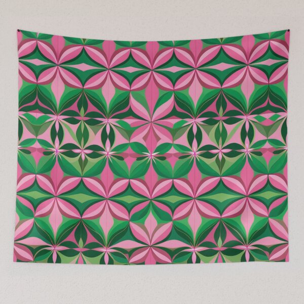 Item preview, Vibrant Afrocentric Geometric Pattern: Pink and Green Symmetrical Design designed and sold by CulturalTales.