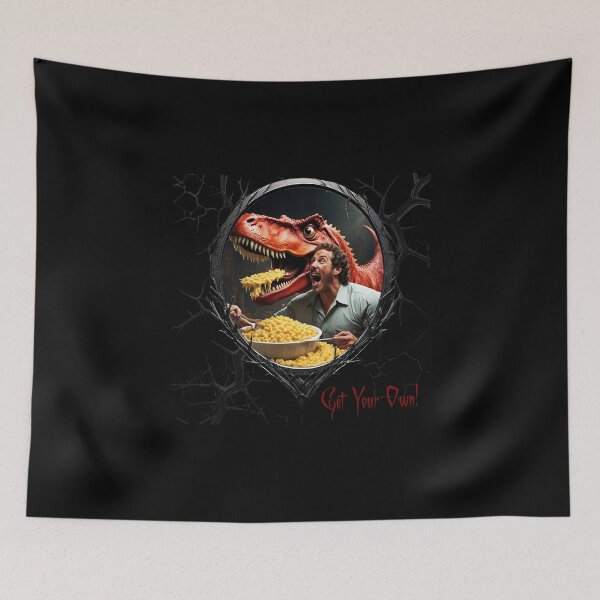 Item preview, Macaroni & Cheese & a greedy dinosaur designed and sold by FatCatStudios.