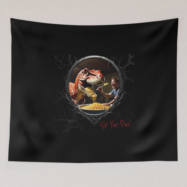 Item preview, Macaroni & Cheese & a greedy dinosaur designed and sold by FatCatStudios.