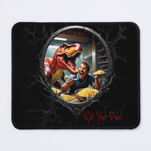Item preview, Macaroni & Cheese & a greedy dinosaur designed and sold by FatCatStudios.