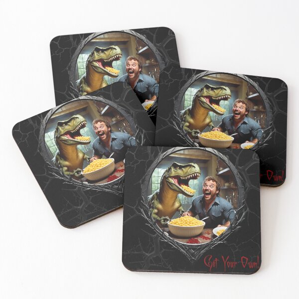 Item preview, Macaroni & Cheese & a greedy dinosaur designed and sold by FatCatStudios.