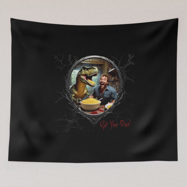 Item preview, Macaroni & Cheese & a greedy dinosaur designed and sold by FatCatStudios.