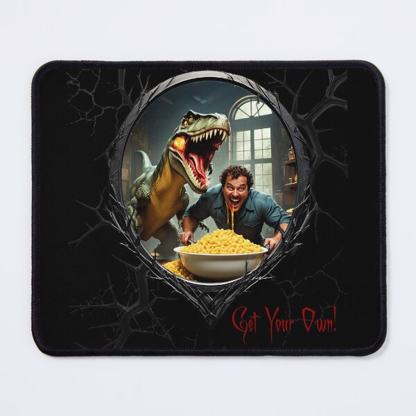 Item preview, Macaroni & Cheese & a greedy dinosaur designed and sold by FatCatStudios.