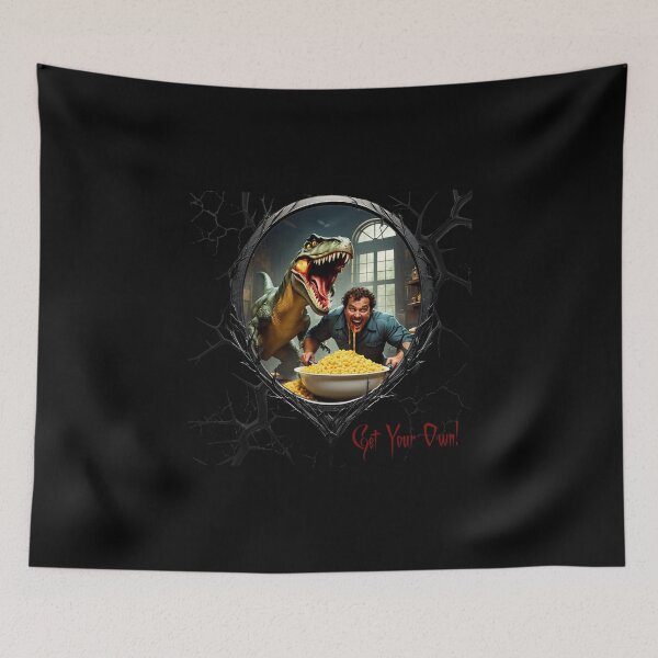 Item preview, Macaroni & Cheese & a greedy dinosaur designed and sold by FatCatStudios.