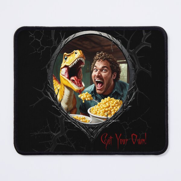 Item preview, Macaroni & Cheese & a greedy dinosaur designed and sold by FatCatStudios.