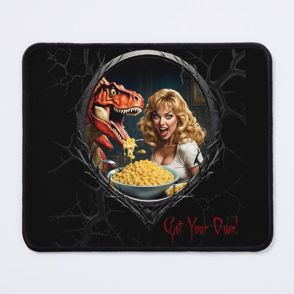 Item preview, Macaroni & Cheese & a greedy dinosaur designed and sold by FatCatStudios.