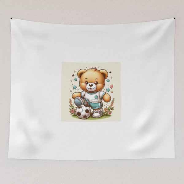 Item preview, little bear playing soccer ⚽. designed and sold by moni0490.
