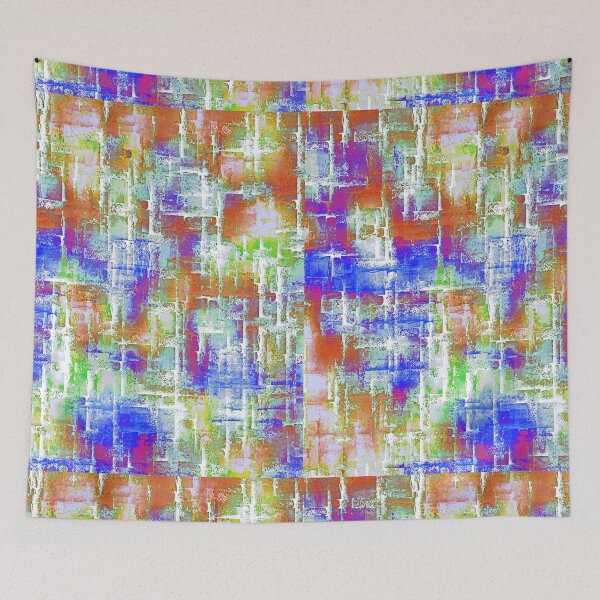 Item preview, Abstract Intersections Blue White Orange designed and sold by Karen Simon.