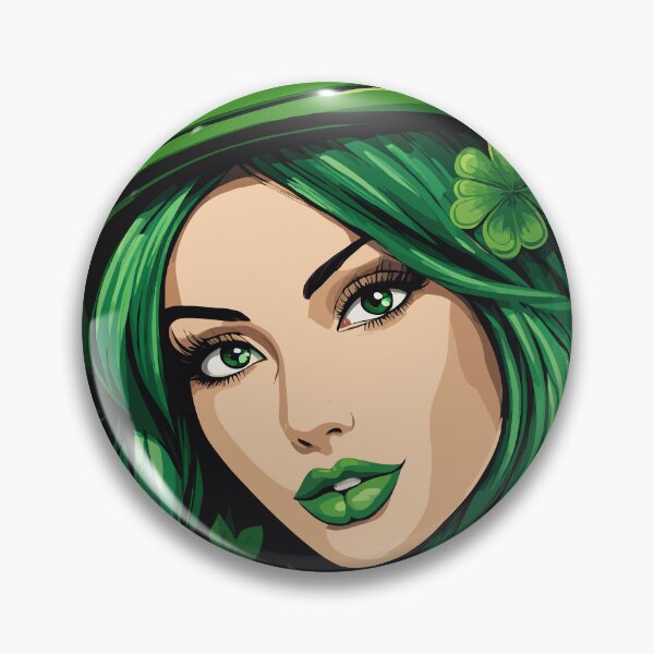 Item preview, Woman in All Green for St Patrick's Day designed and sold by Ambitious Astronaut.