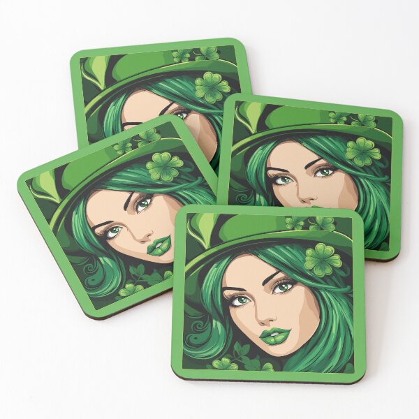Item preview, Woman in All Green for St Patrick's Day designed and sold by Ambitious Astronaut.