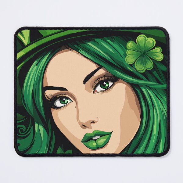 Item preview, Woman in All Green for St Patrick's Day designed and sold by Ambitious Astronaut.
