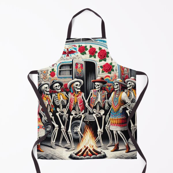 Item preview, Gypsy DeadHead Skeletons Dance and Sing By The Campfire designed and sold by HippieFarms11.