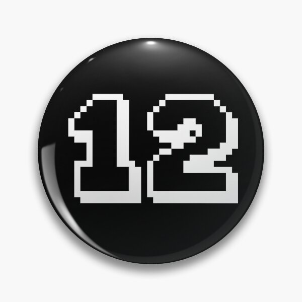 Aperçu de l'œuvre 12, douze, blanc, jeu vidéo rétro, 1 up ! créée et vendue par Numbers-Art.