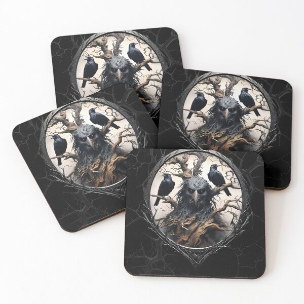 Item preview, Ravens on a spooky tree branch designed and sold by FatCatStudios.