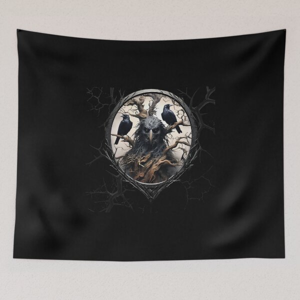 Item preview, Ravens on a spooky tree branch designed and sold by FatCatStudios.