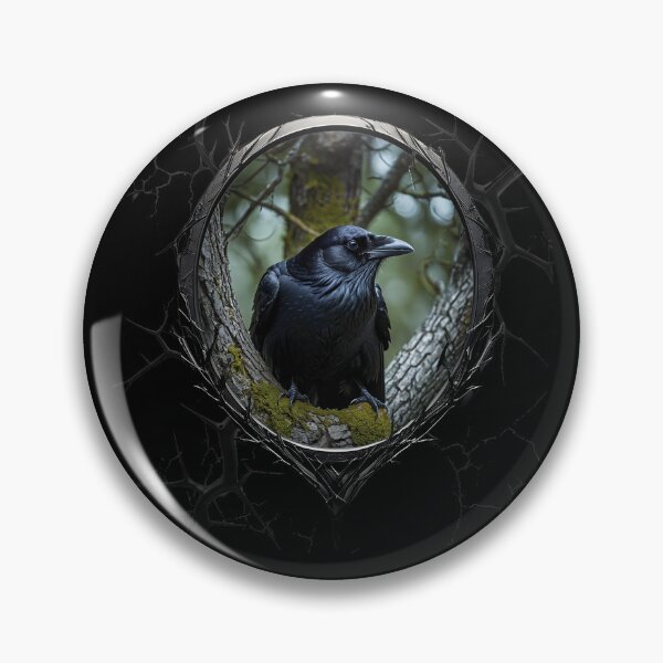 Item preview, Cuervos en la rama de un árbol espeluznante designed and sold by FatCatStudios.
