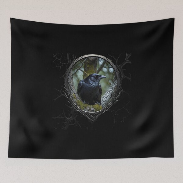 Item preview, Ravens on a spooky tree branch designed and sold by FatCatStudios.