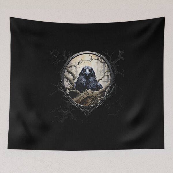 Item preview, Ravens on a spooky tree branch designed and sold by FatCatStudios.