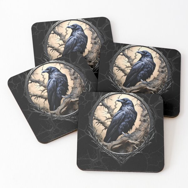 Item preview, Ravens on a spooky tree branch designed and sold by FatCatStudios.