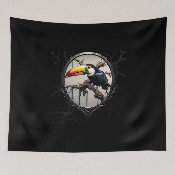 Item preview, Toucan on a spooky tree branch designed and sold by FatCatStudios.