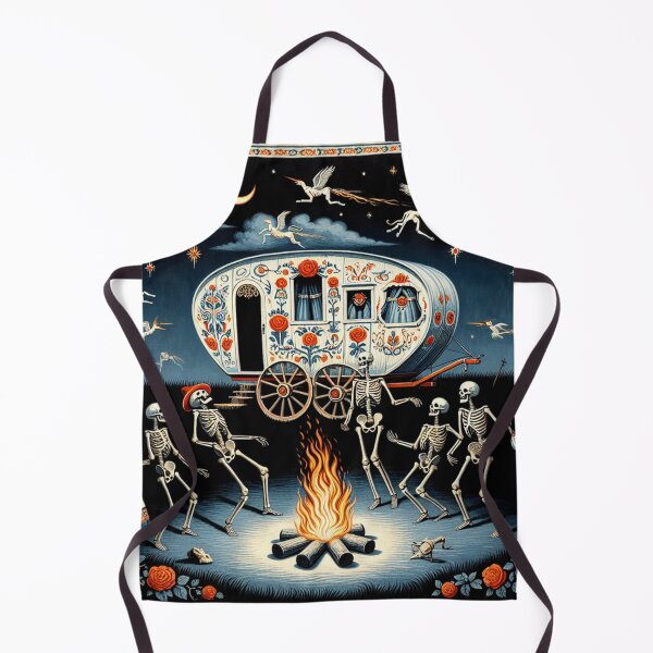 Item preview, Dead Gypsy Skeletons Frolic By The Campfire Under Dark Stars designed and sold by HippieFarms11.
