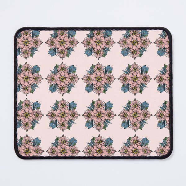 Item preview, Botanical Tattoo ; Pink & Blue Flowers designed and sold by PatternInArt.