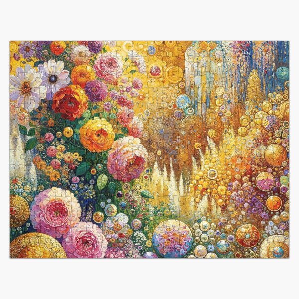 Artikel-Vorschau von Gustav Klimt Blumen mit Gold, designt und verkauft von maniacfitness.