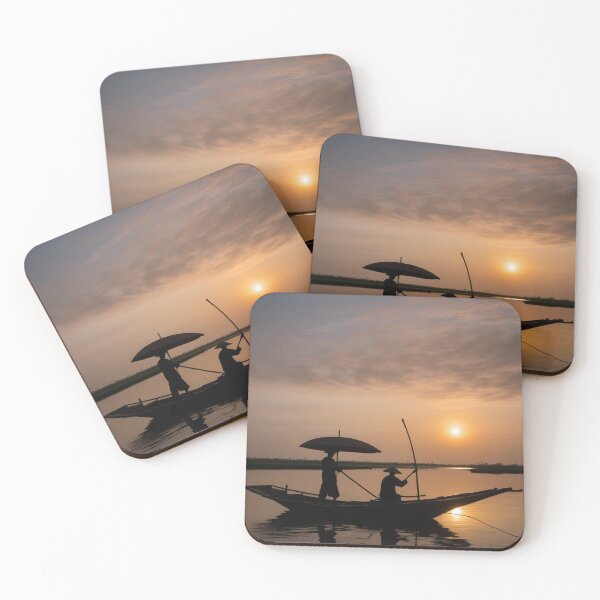 Item preview, A Boat On The Mekong Delta In Vietnam at Sunset designed and sold by MusicalArtisty.