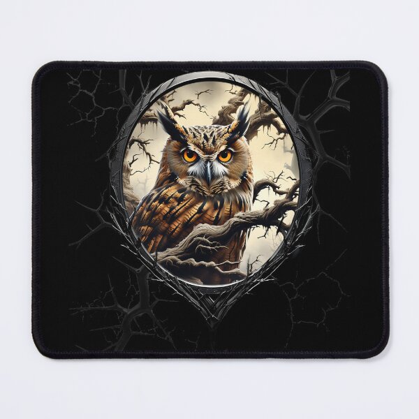 Item preview, Owl on a spooky tree branch designed and sold by FatCatStudios.