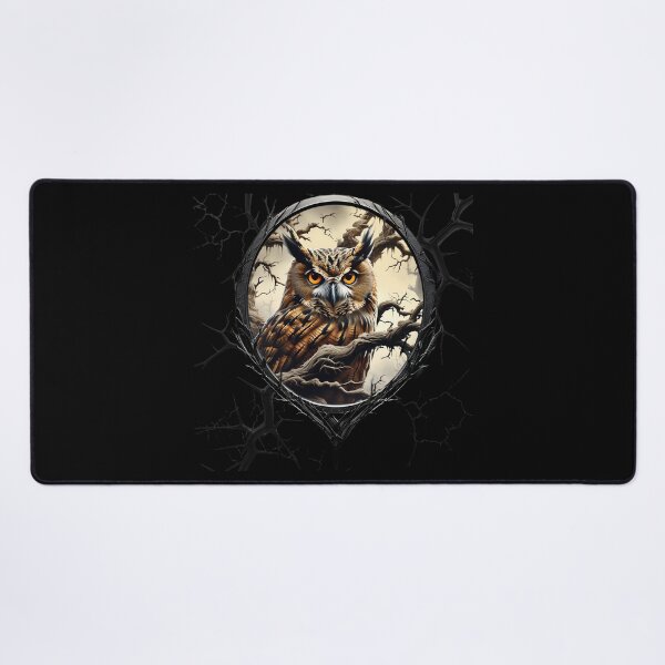Item preview, Owl on a spooky tree branch designed and sold by FatCatStudios.